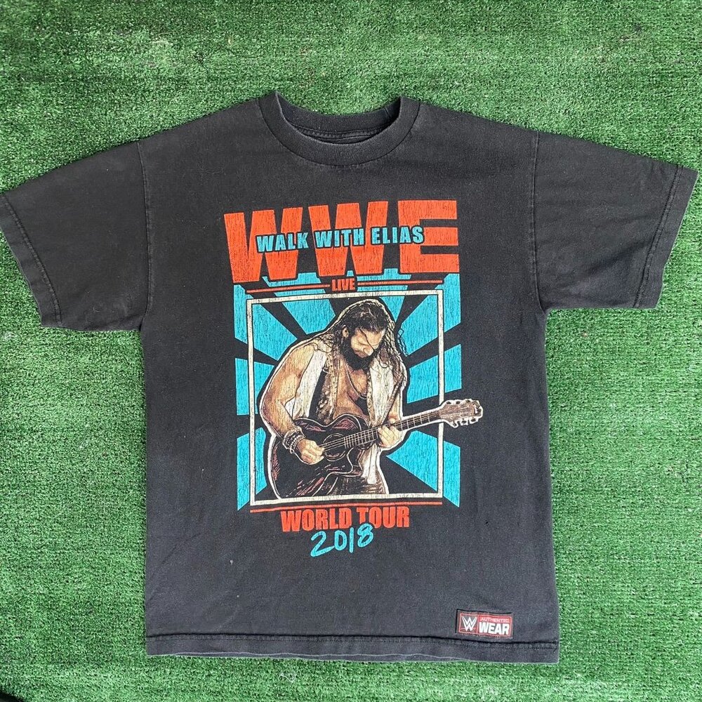 WWE Elias Tour Shirt Wrestler Blues Rock Band Wrestling Tee